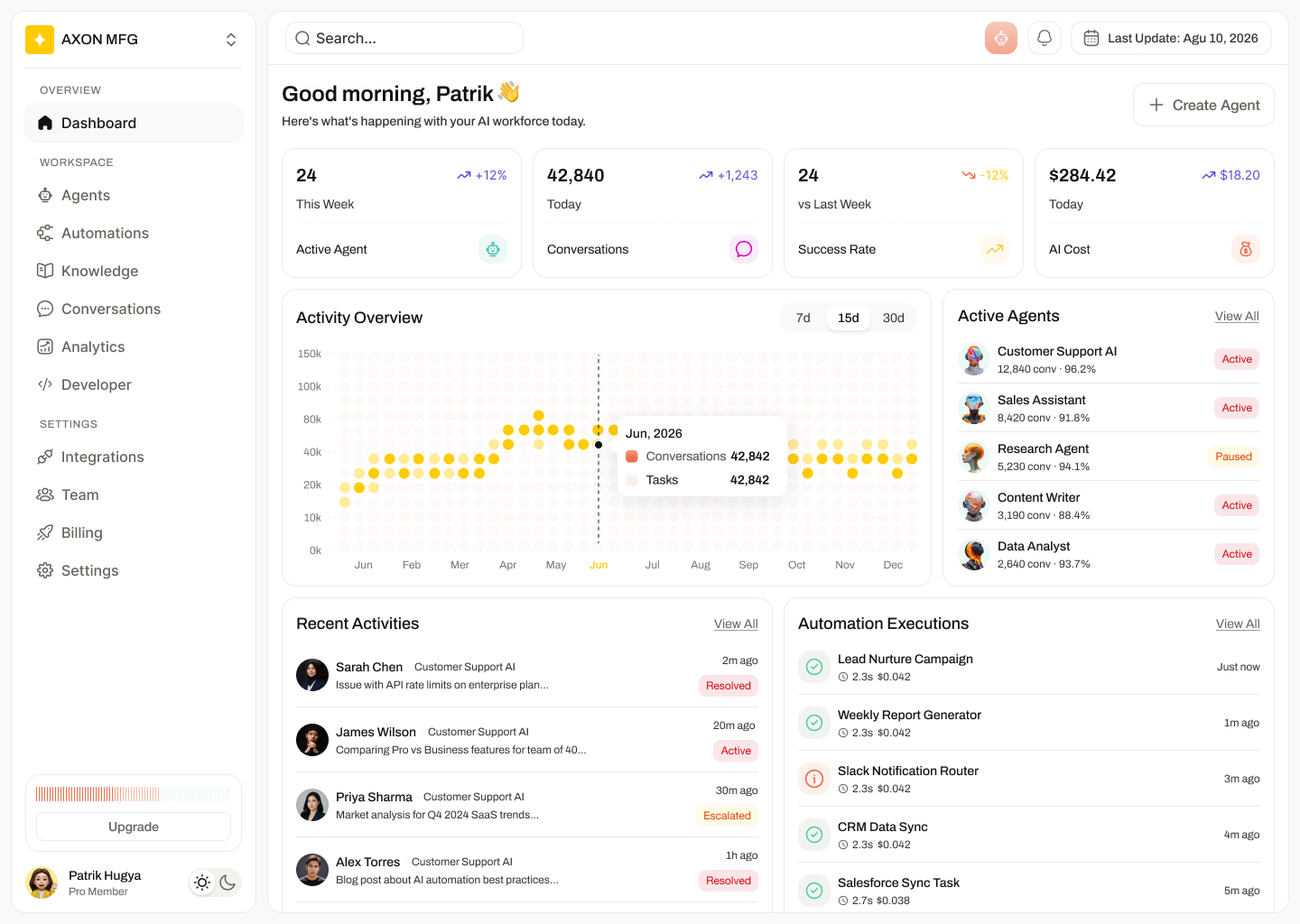 Axon — a control room for an AI agent workforce