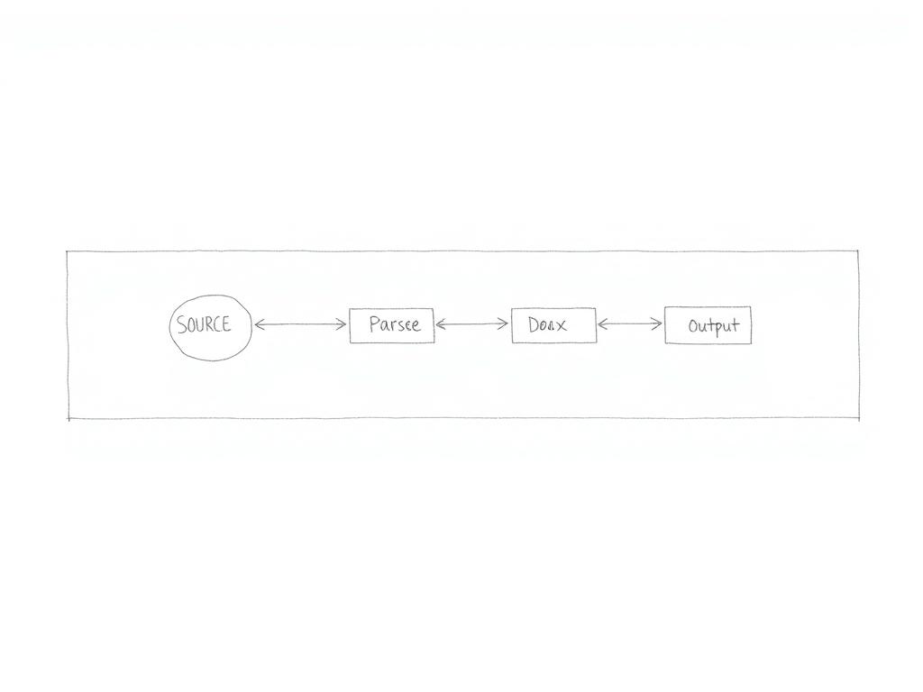 Wireframe V1: a single full-width canvas with a linear pipeline graph and no side panels